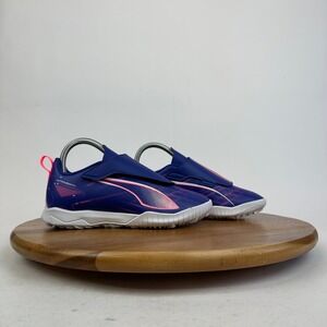 Puma Ultra 5 Play V TT Big Kids Size 4.5 Y Blue Turf Soccer Shoes Sneakers